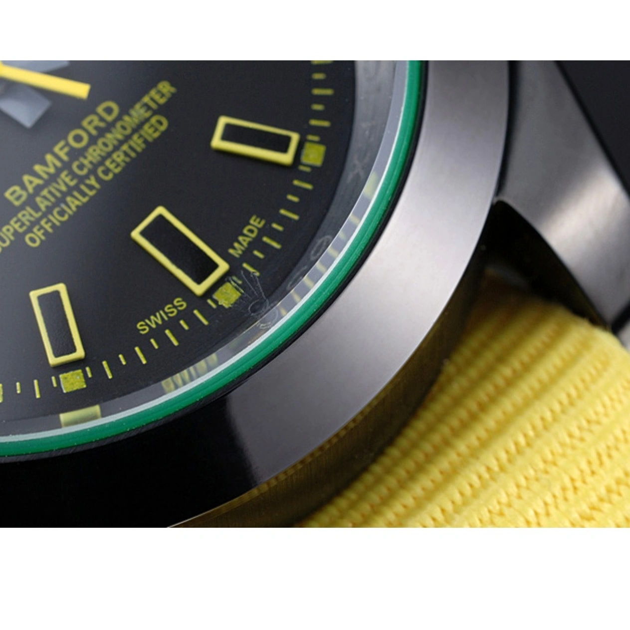 Best AAA Replica Sites Rolex Nylon Strap Yellow 621999 Milgauss Bamford 1027